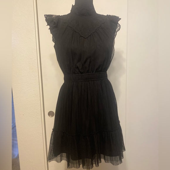 ALLSAINTS
Lace-Trim Azura black Dress classic old money gossip girl 4 - Picture 7 of 16